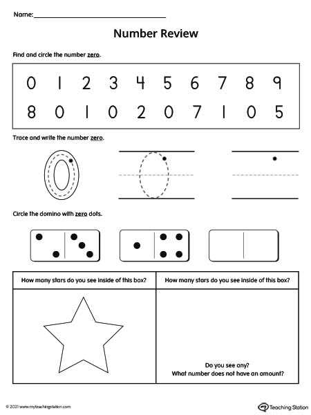 0 3 worksheets for kindergarten