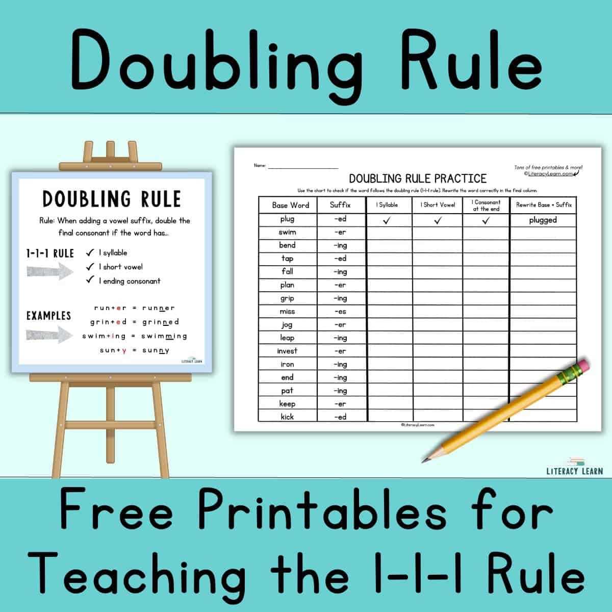 1 1 1 spelling rule worksheets