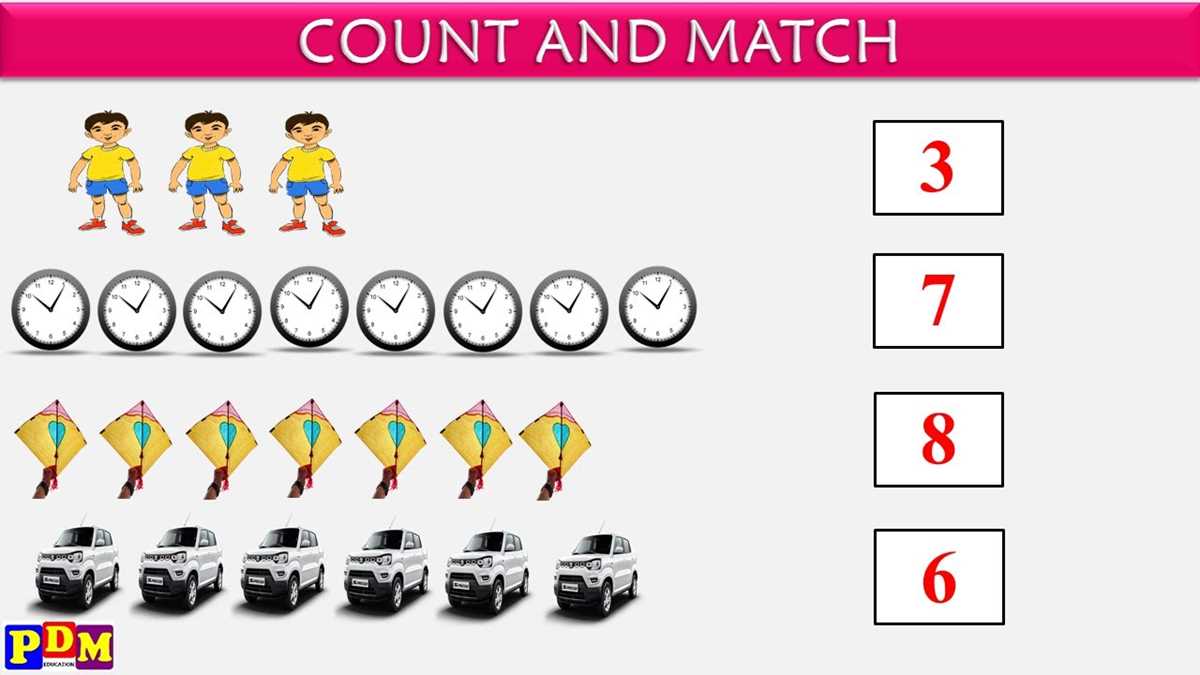 1 10 number matching worksheets