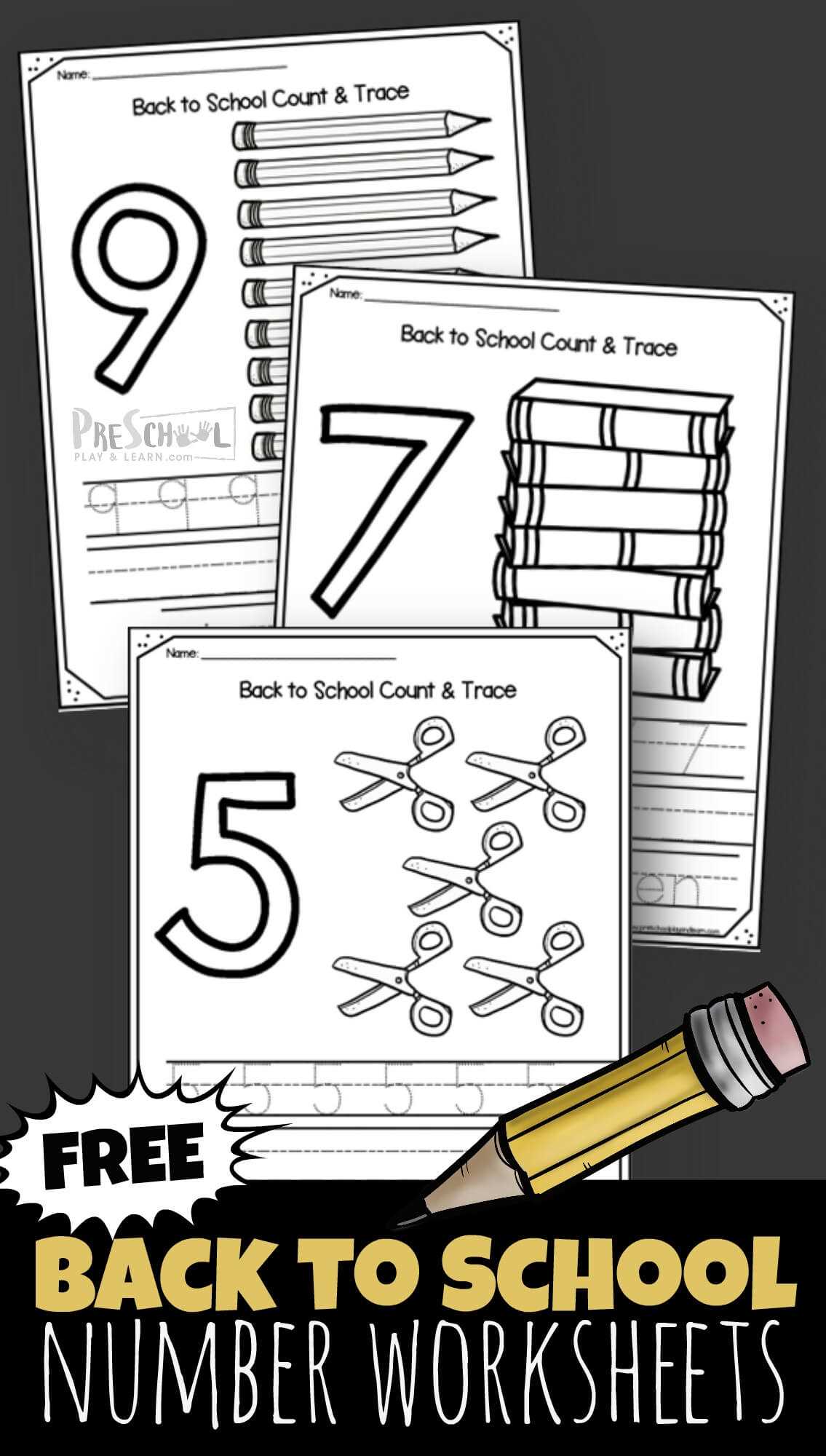 1 10 worksheets preschool