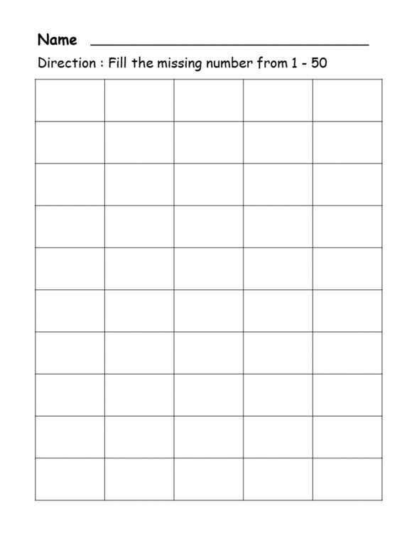 1 50 fill in the blank worksheet