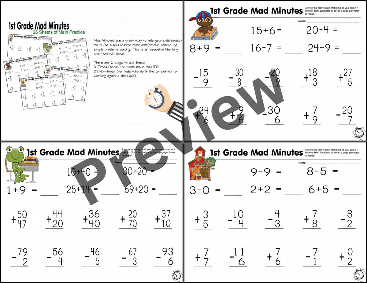 1 grade math worksheets free