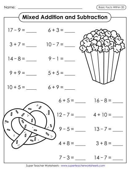 1 grade math worksheets free