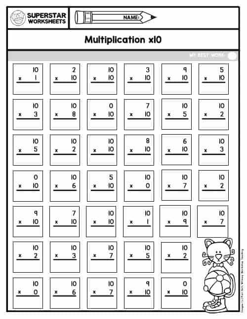 1 multiplication worksheets