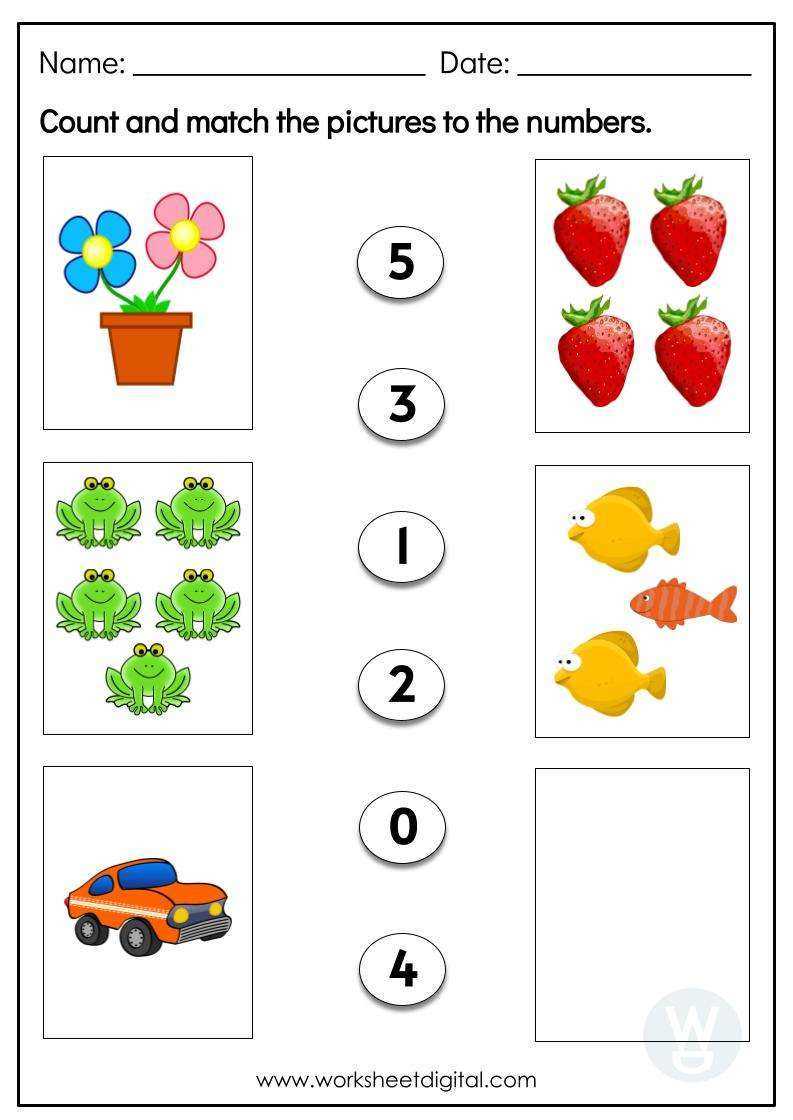 1 to 5 matching worksheet 1 to 5 matching worksheet