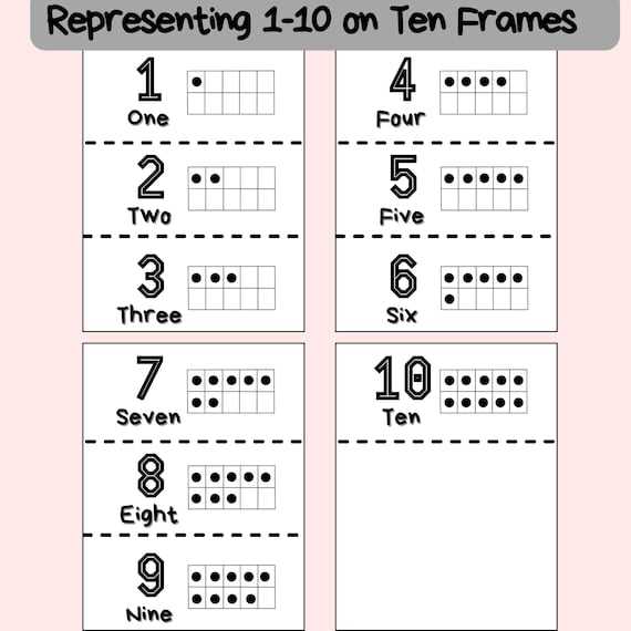 10 frames worksheet