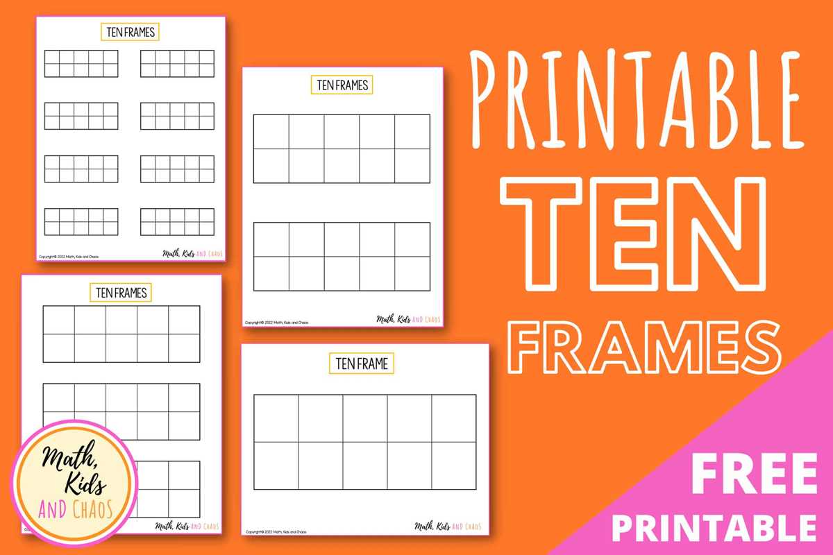 10 frames worksheet