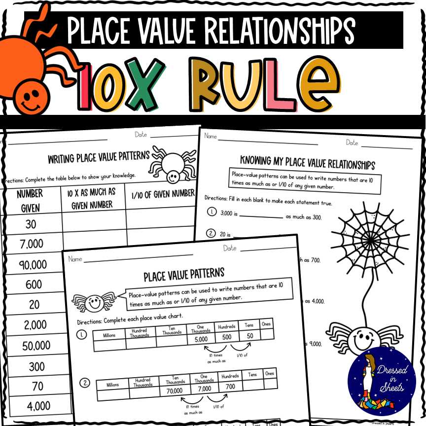 10 times greater worksheets