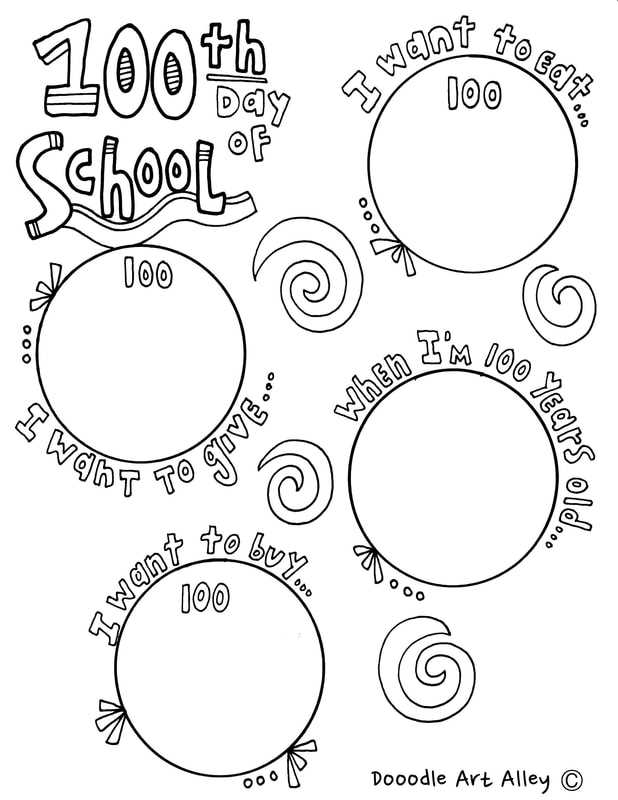 100 day of school worksheet
