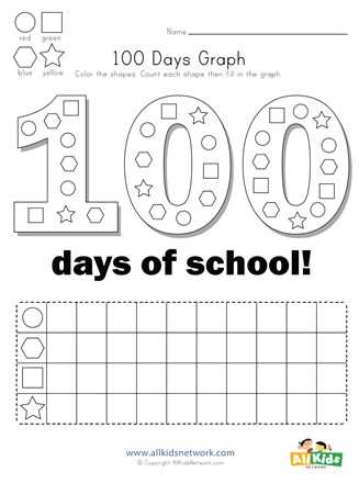 100 days of school worksheets