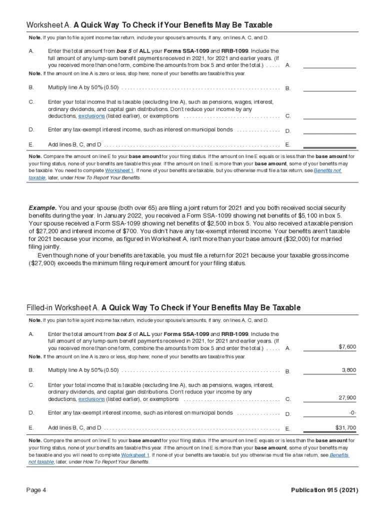 1040 sr social security worksheet