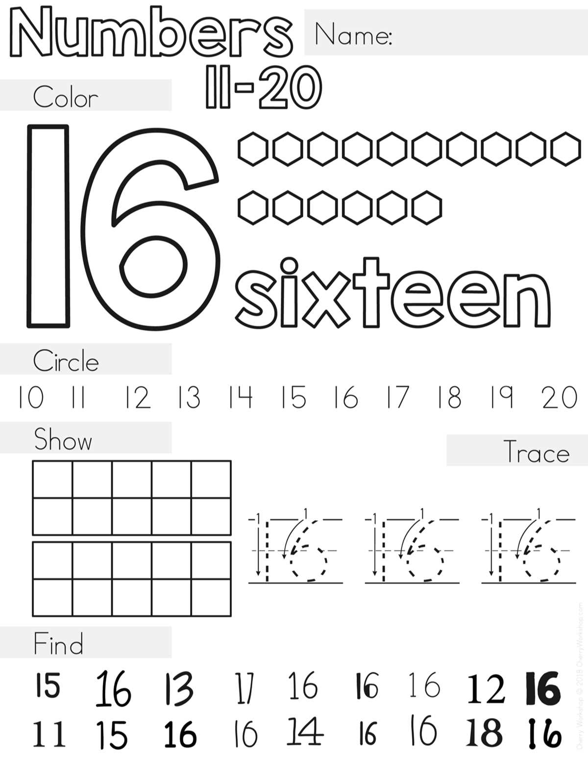 11 15 number worksheets