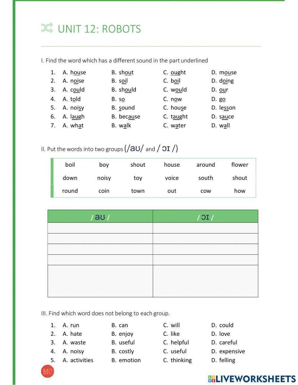 12th grade grammar worksheets