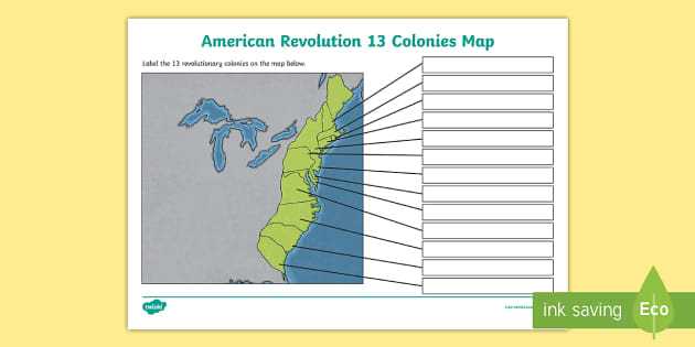 13 colonies chart worksheet