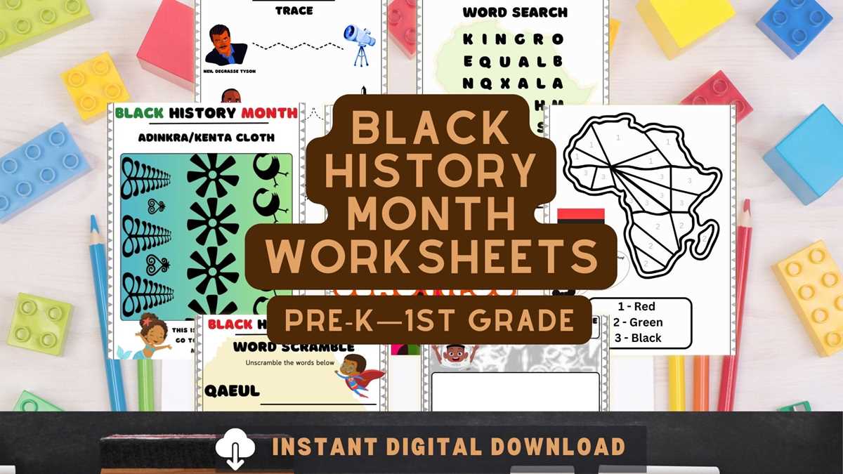 1st grade black history worksheets