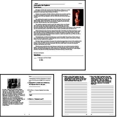1st grade black history worksheets