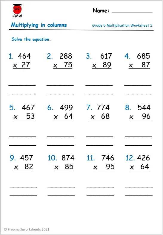 2 5 and 10 multiplication worksheets