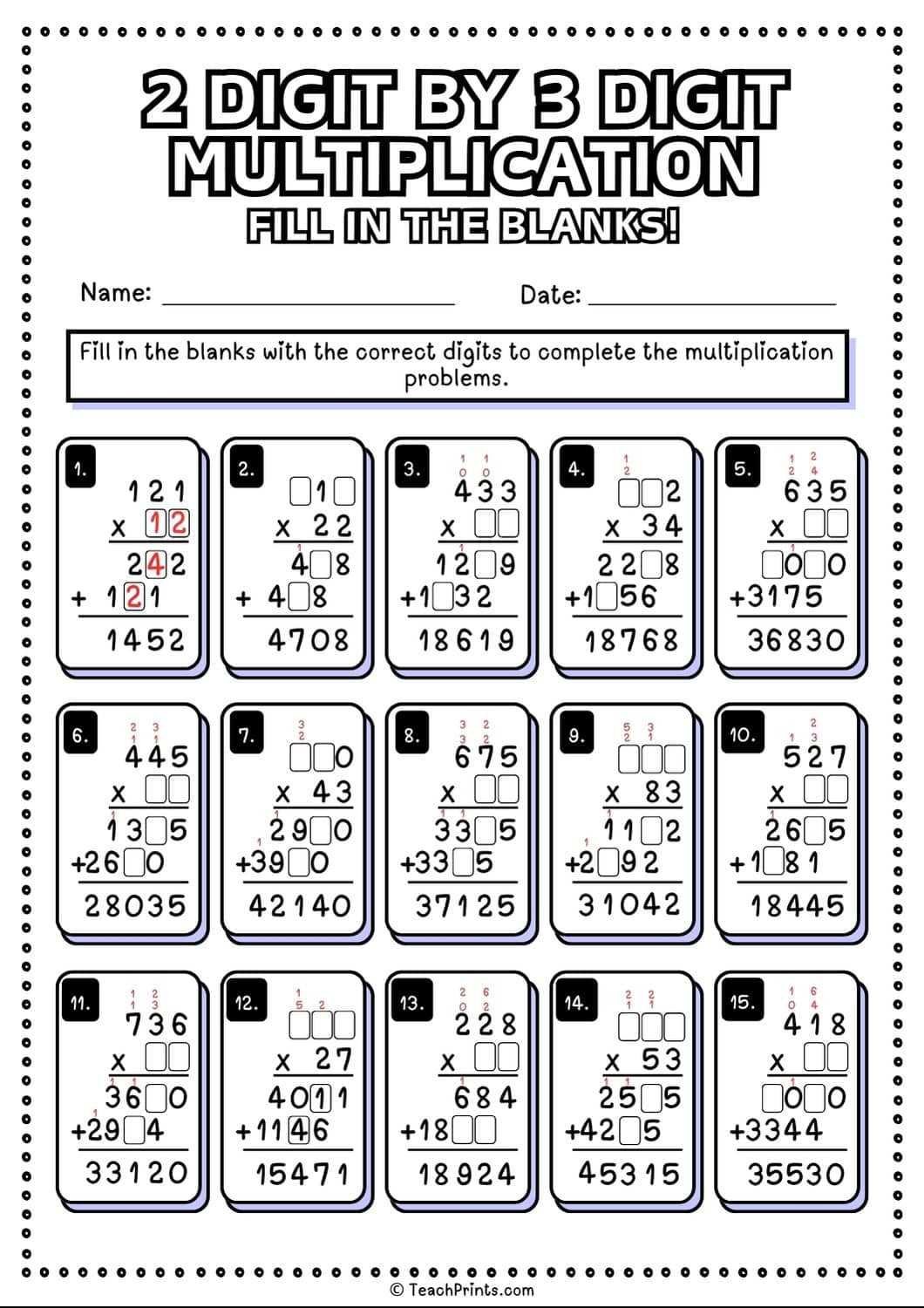 2 digit by 2 digit multiplication worksheets 2 digit by 2 digit multiplication worksheets