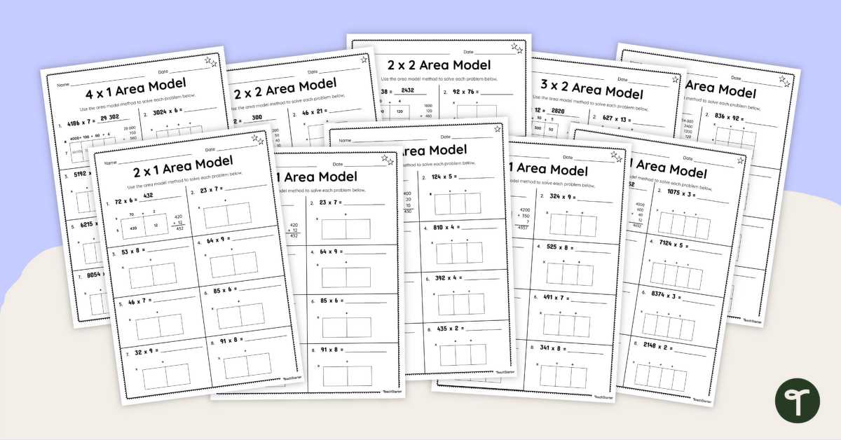2 digit multiplication partial products worksheets