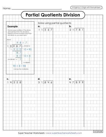 2 digit divisor worksheets