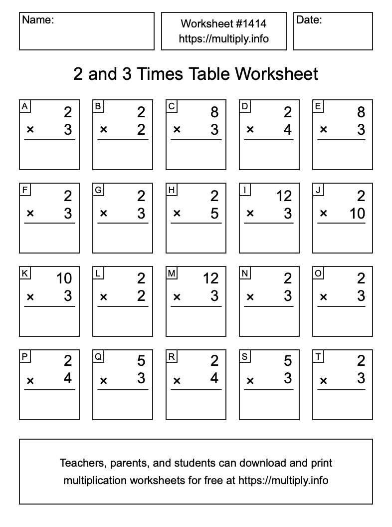 2 ga 3 worksheets