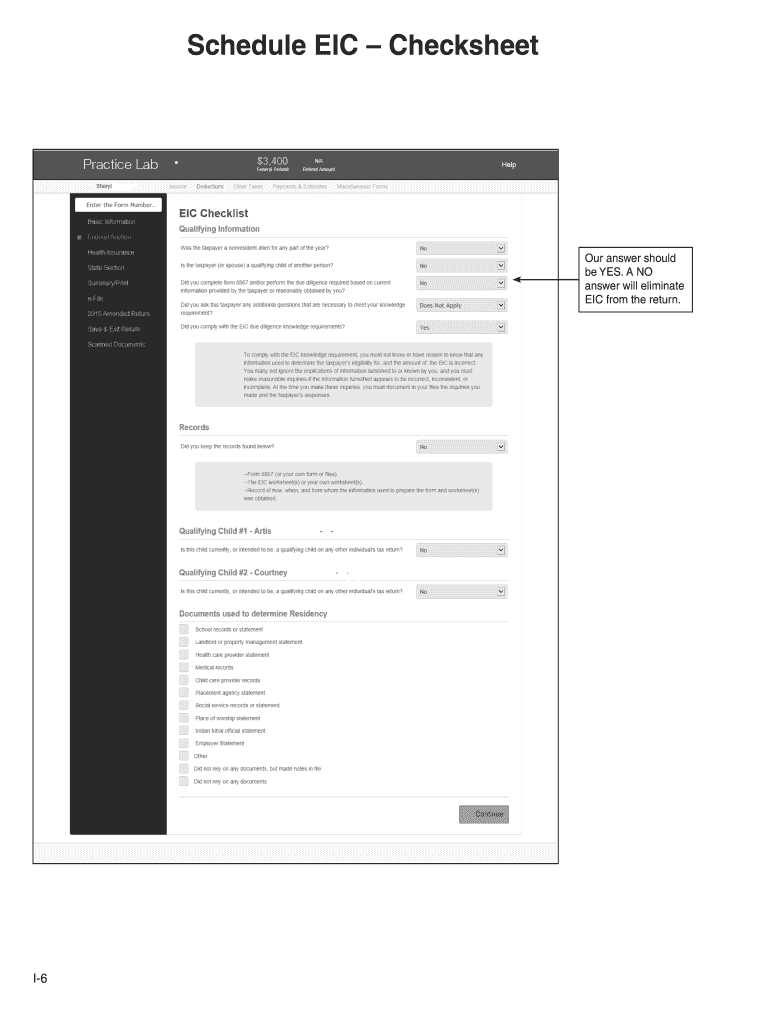 2010 eic worksheet