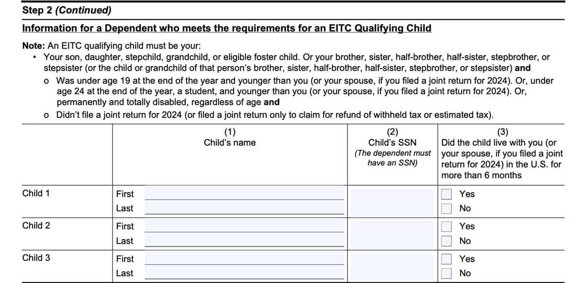 2026 earned income credit worksheet