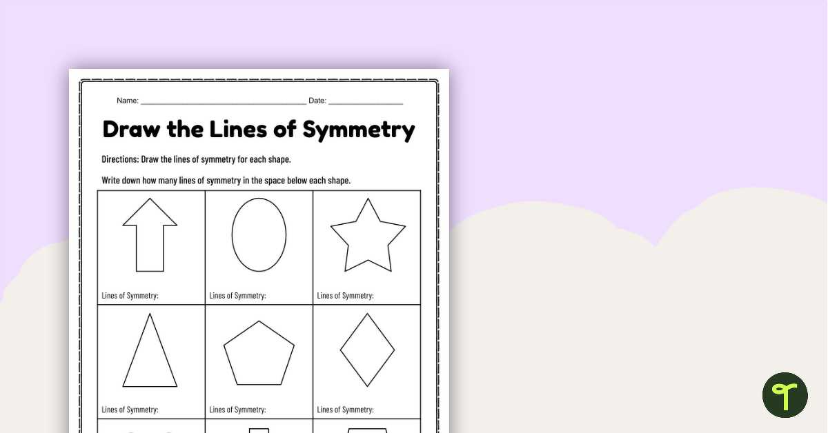 2d shapes and symmetry worksheet