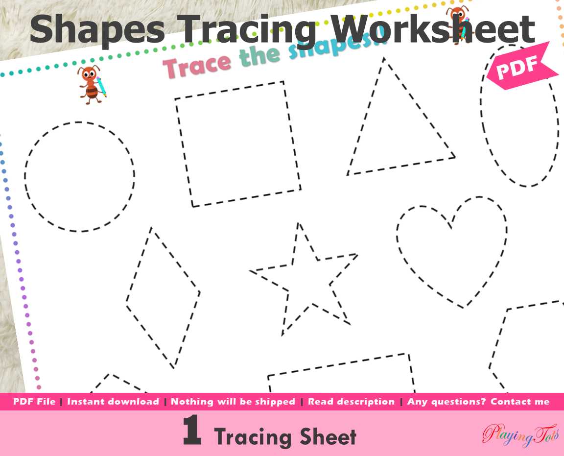2d shapes tracing worksheet