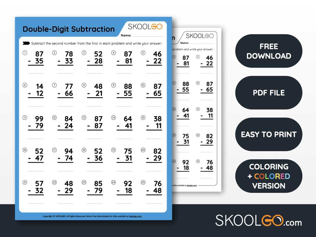 2nd grade addition and subtraction worksheets