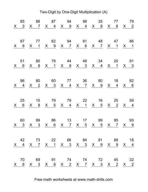 2nd grade multiplication worksheet
