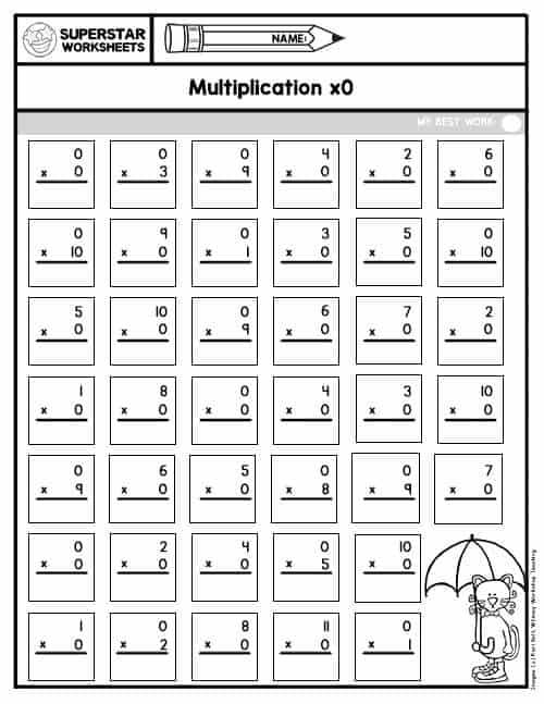 2nd grade multiplication worksheet
