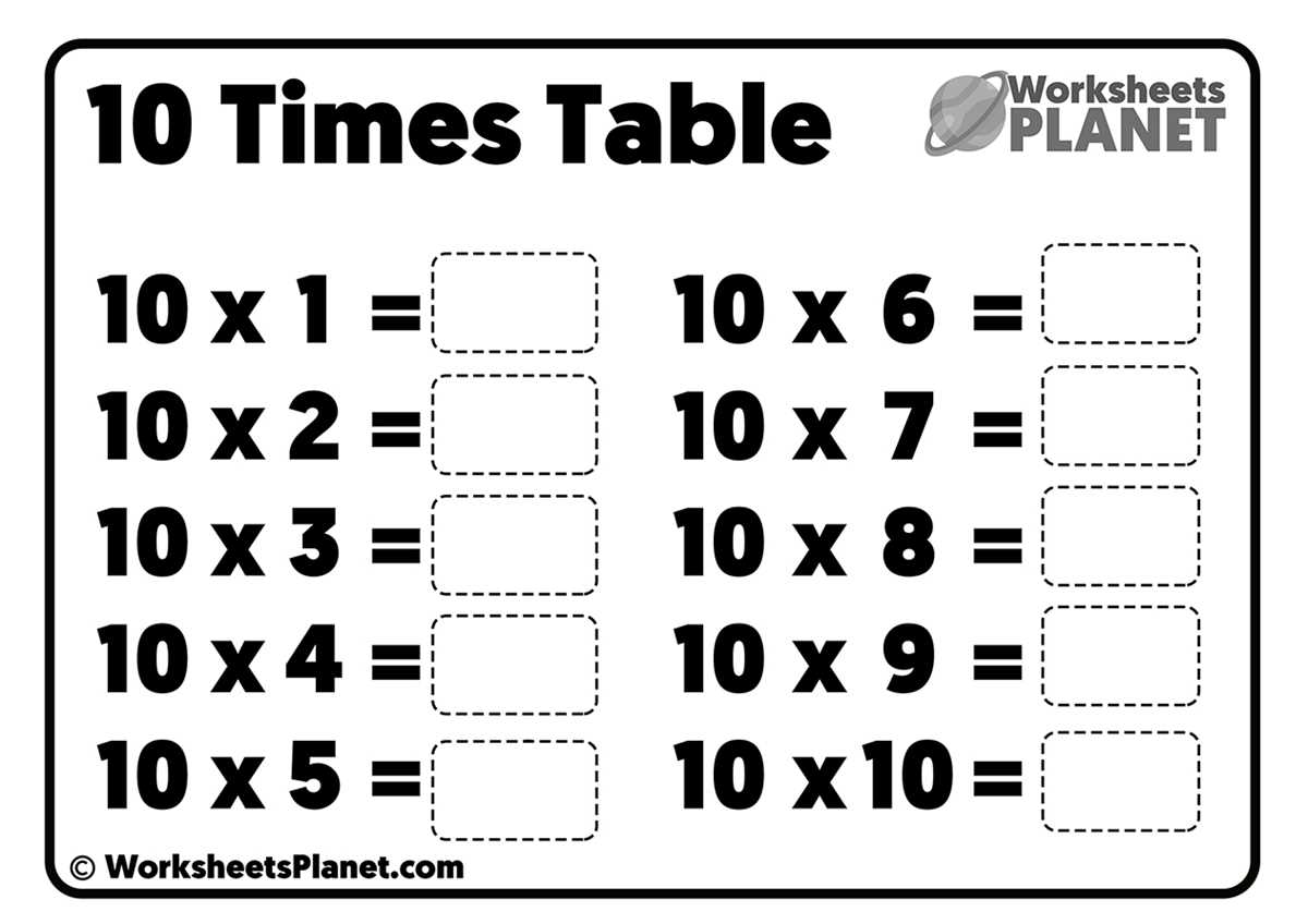 2s 5s and 10s times tables worksheet