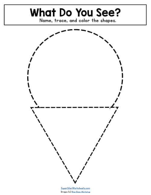 2d shapes tracing worksheet