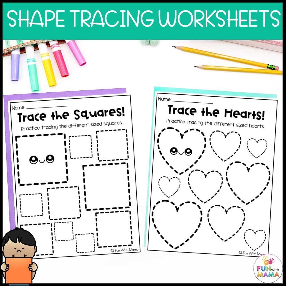 2d shapes tracing worksheet