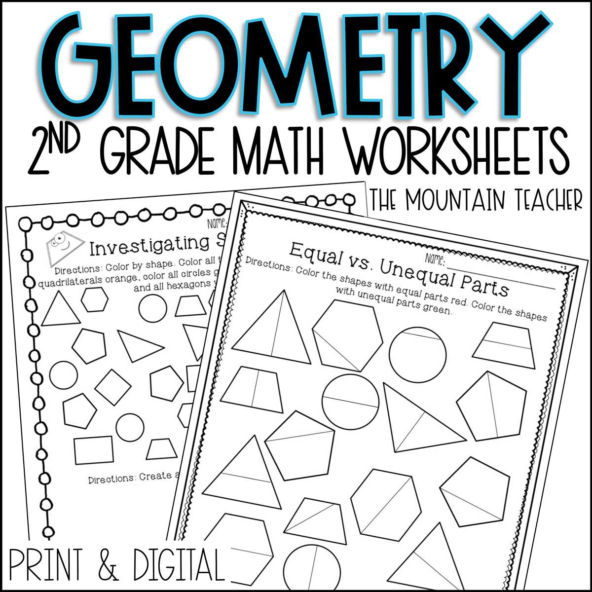 2nd grade geometry worksheets