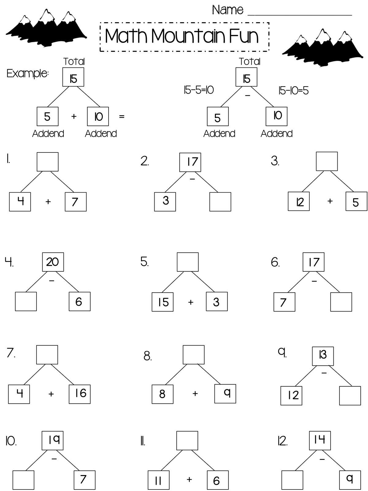 2nd grade math printable worksheets