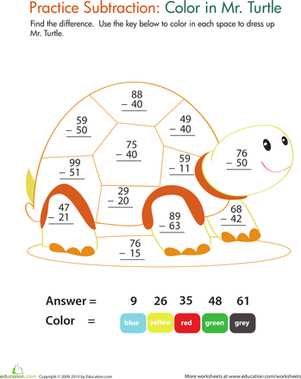 2nd grade math worksheets coloring