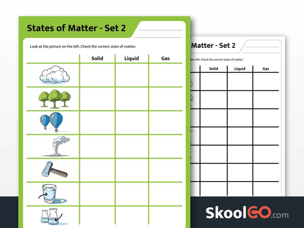 2nd grade matter worksheets