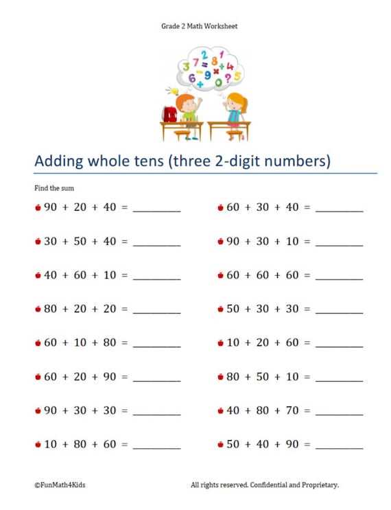 2nd standard worksheet