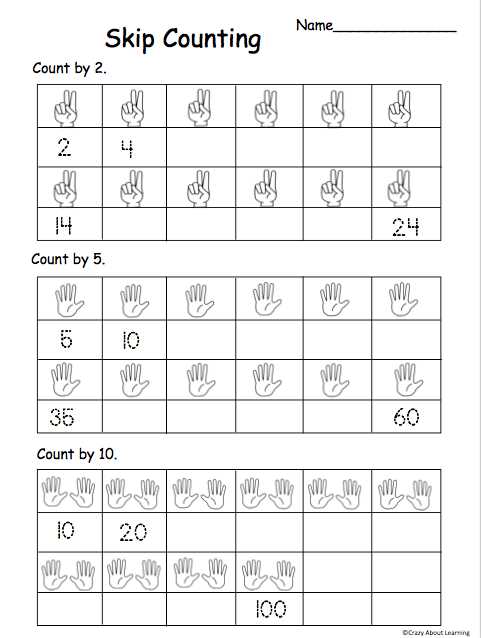 2s skip counting worksheets