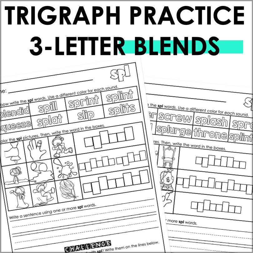 3 letter blend worksheets