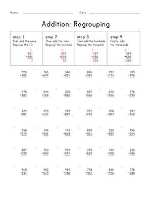 3 digit addition worksheet