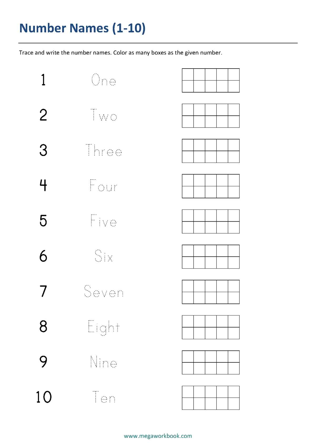 3 digit number names worksheets
