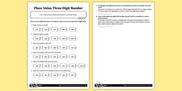 3 digit place value worksheets free 3 digit place value worksheets free