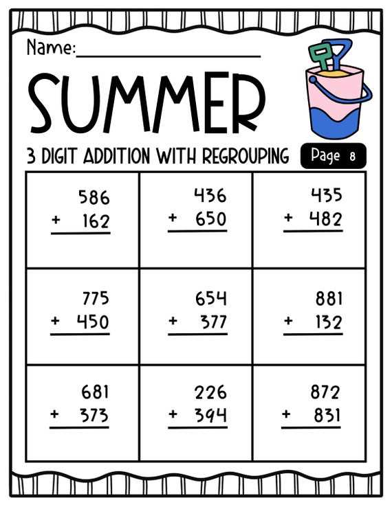 3 digits addition without regrouping worksheet
