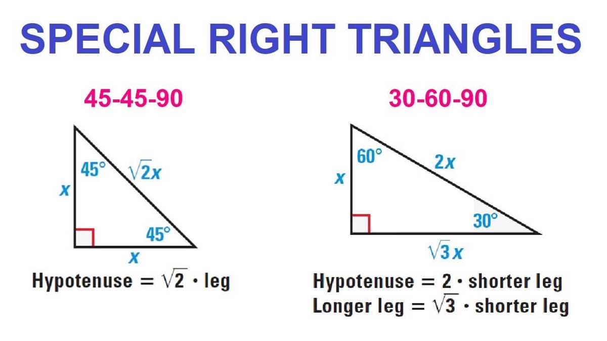 30 60 90 and 45 45 90 triangle worksheet