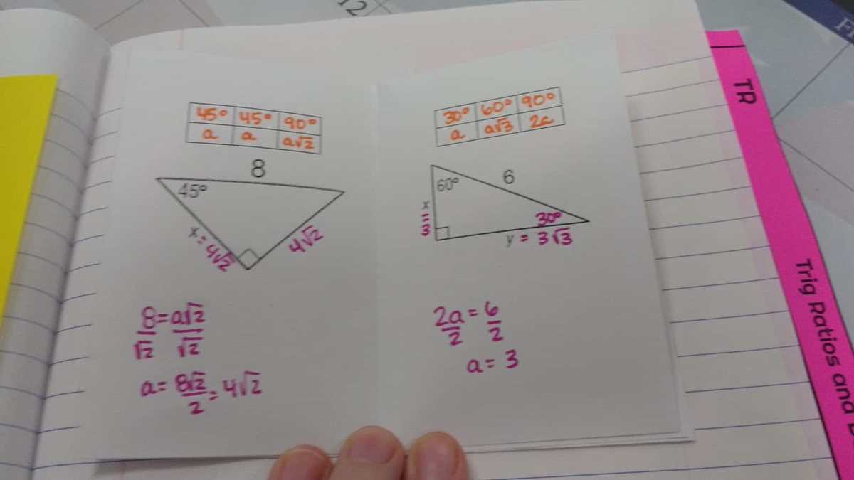 30 60 90 triangle practice worksheet