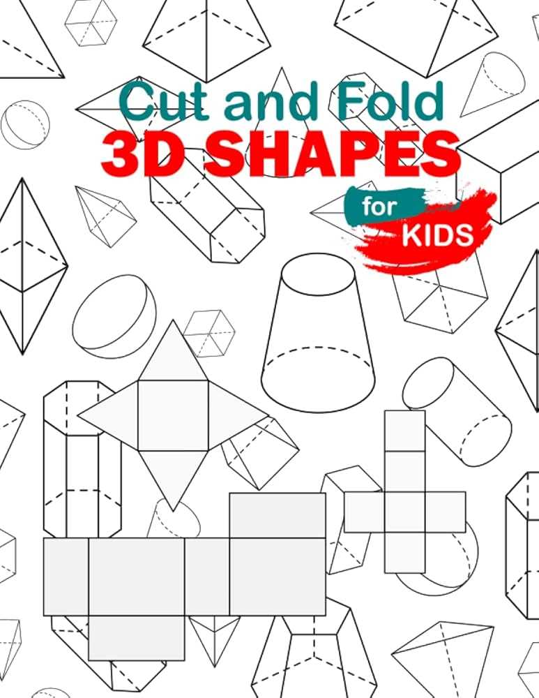 3d shapes folding worksheets