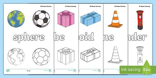 3d shapes real life objects worksheet